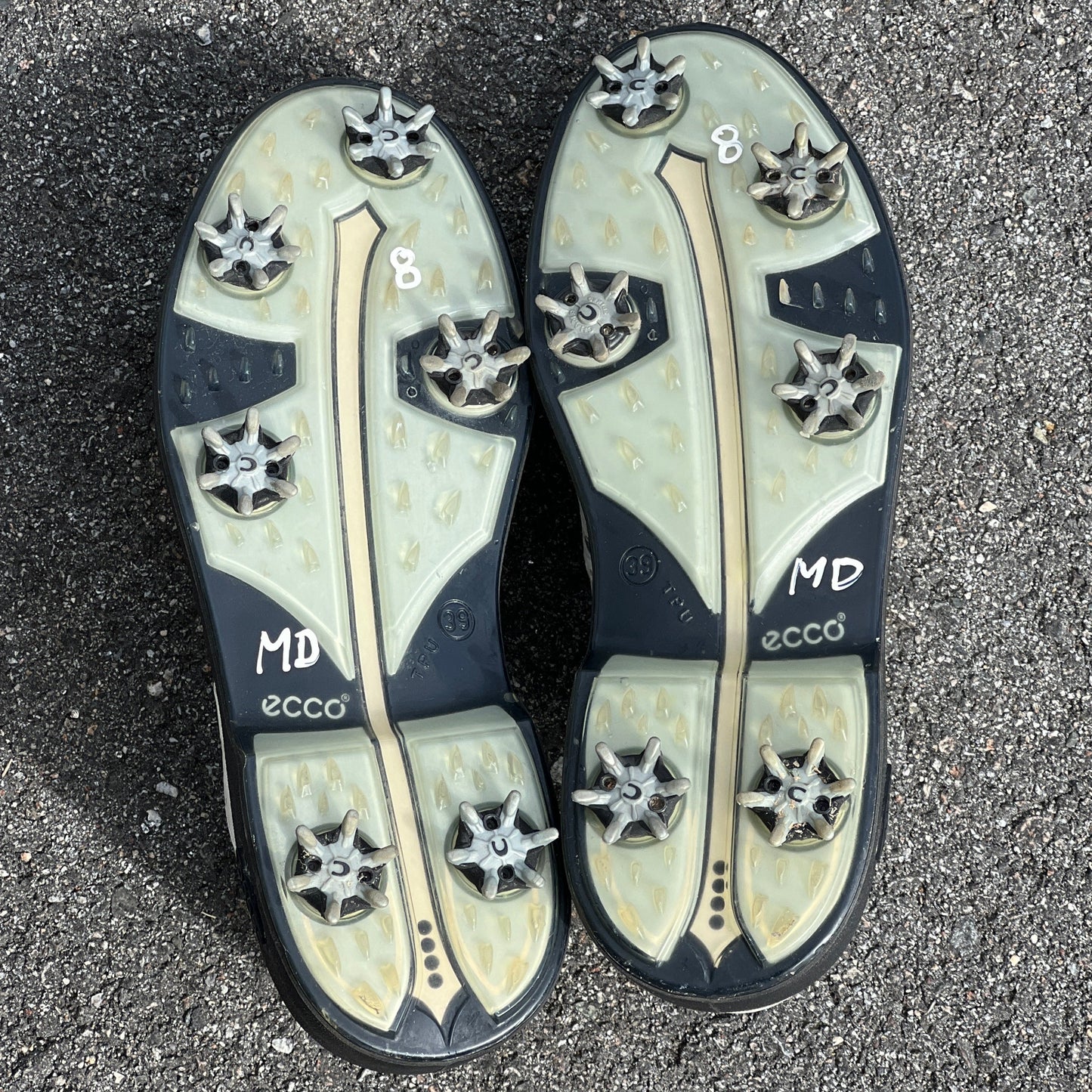 Womens ECCO Golf shoes 39EU White/Silver Hydromax Leather