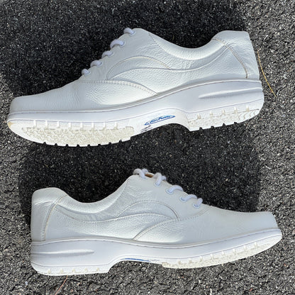 Women's  NURSE MATES  •Macie• Pillow-Top Oxford 9.5M  White Leather