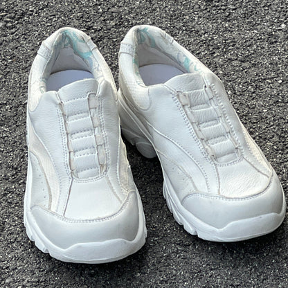 Women's  NURSE MATES  •Sami•  Slip-on Athletic 9.5M  White Leather