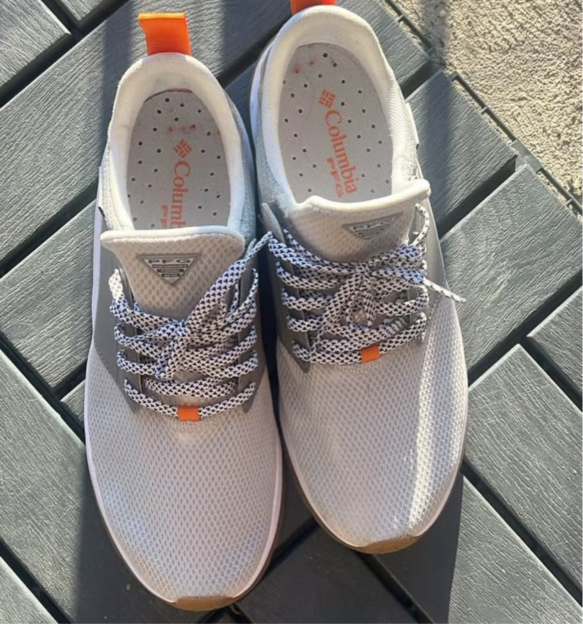 Men's Columbia  PFG Tamiami™ Fishing Shoes 9M - SLATE GREY/LIGHT ORANGE