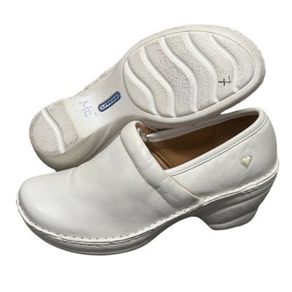 Women’s Nurse Mates Halle  Pillow Top Clog  7M White Leather