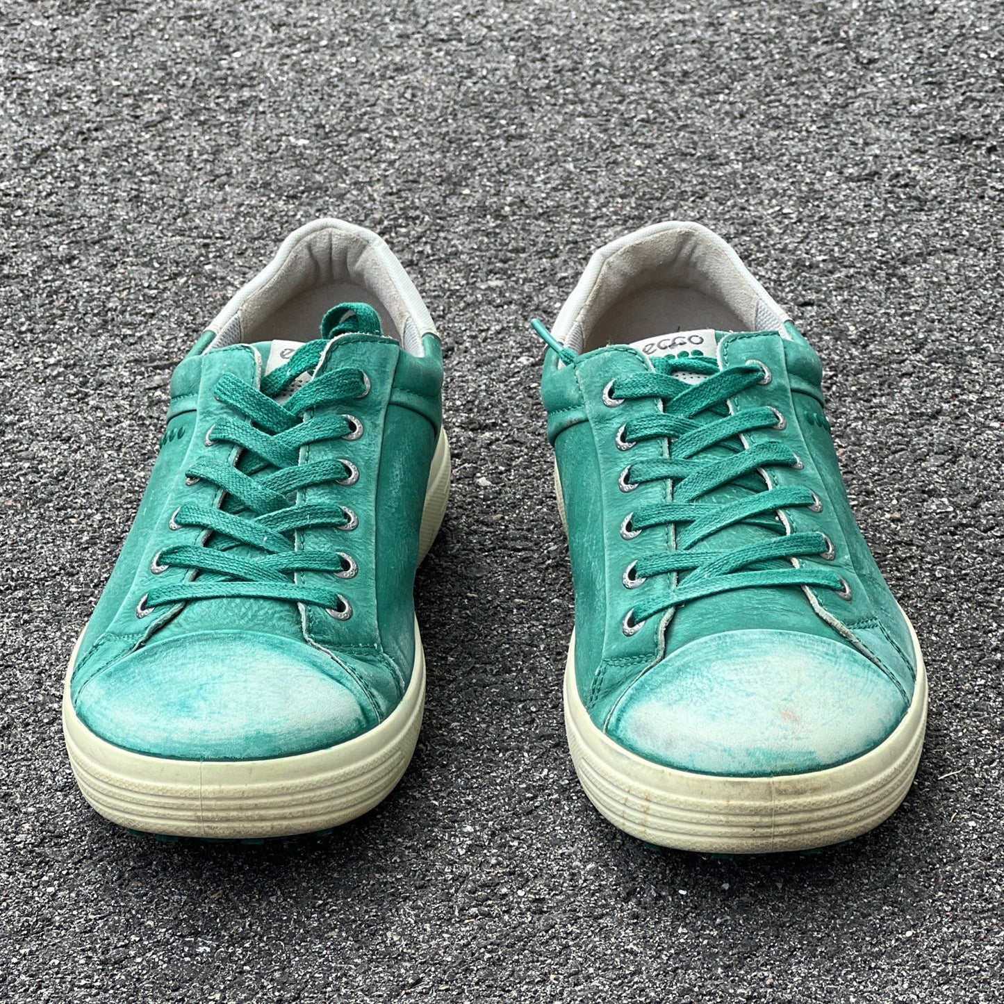 Men’s Ecco •Fred Couples Masters• Street Premier Cleat-less Golf Shoe 44EU • Green Hydromax Leather