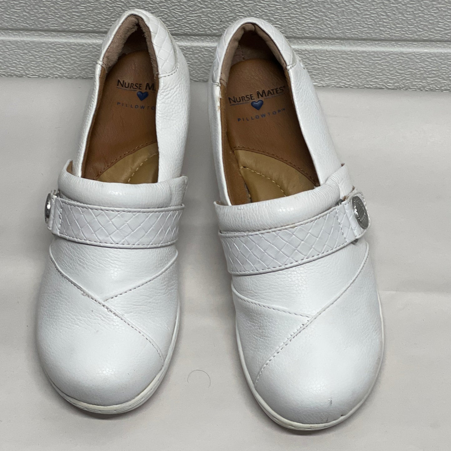 Women’s Nurse Mates Kris pillowTop lightweight Clog 8.5W White Leather