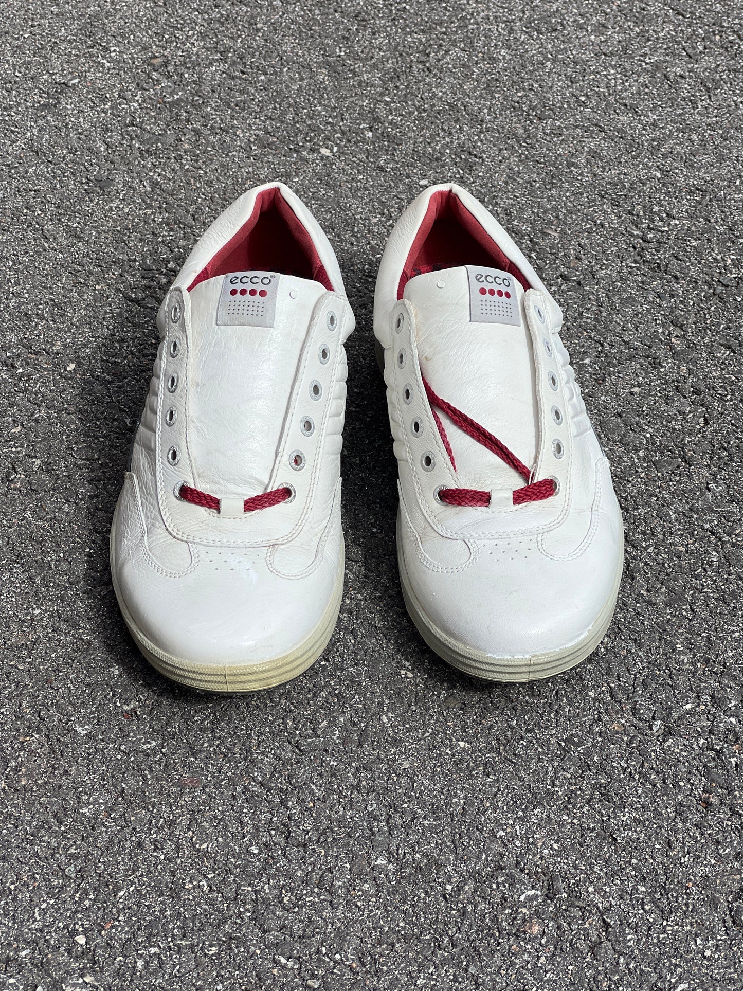 Men’s Ecco  Premier Cleat-less Golf Shoe 46EU •White/ Grey• Hydromax  Leather