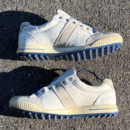 Men’s Ecco Street Premier Cleat-less Golf Shoe 42EU •White/Blue• Leather