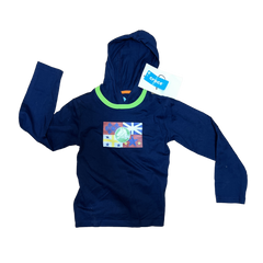 Children's Crocs L/S Hooded Tee - Size 5  Navy