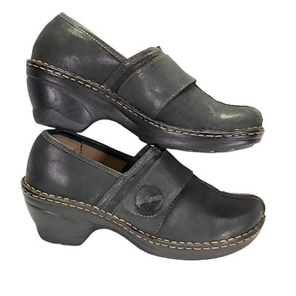 SOFTSPOTS Women's •Lina• Clog Black Leather- size 9M