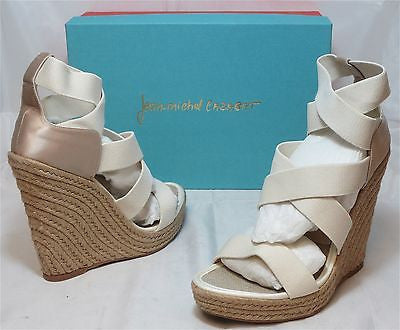 JEAN-MICHEL CAZABAT Women's Fela Wedge Espadrille - Bone - NIB - MSRP $295 - ShooDog.com
