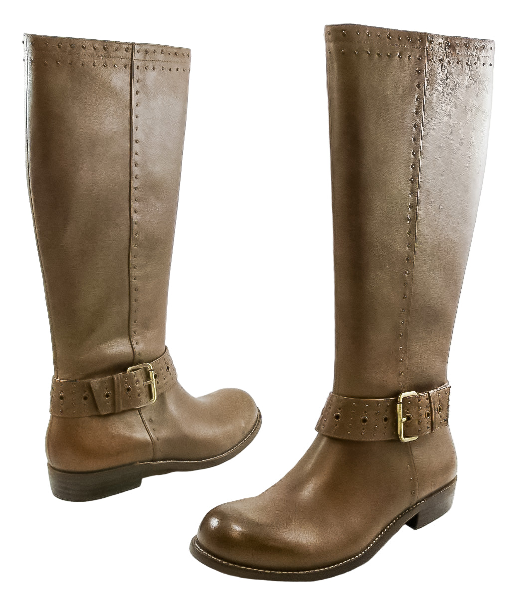 ADRIENNE VITTADINI Women's Alaine Boot - Taupe Burnished Nubuck 6M