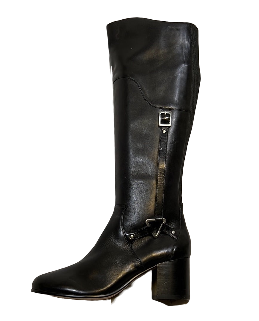 ADRIENNE VITTADINI Women's • Gordy • Boot - Black Soft Calf Leather 6M