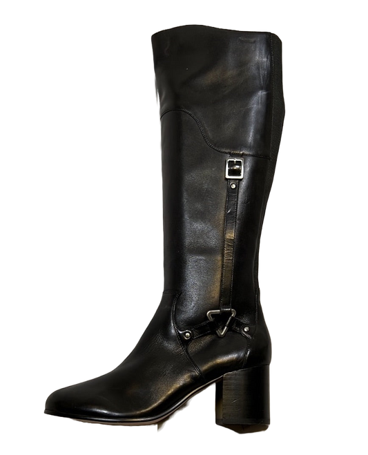 ADRIENNE VITTADINI Women's • Gordy • Boot - Black Soft Calf Leather 6M